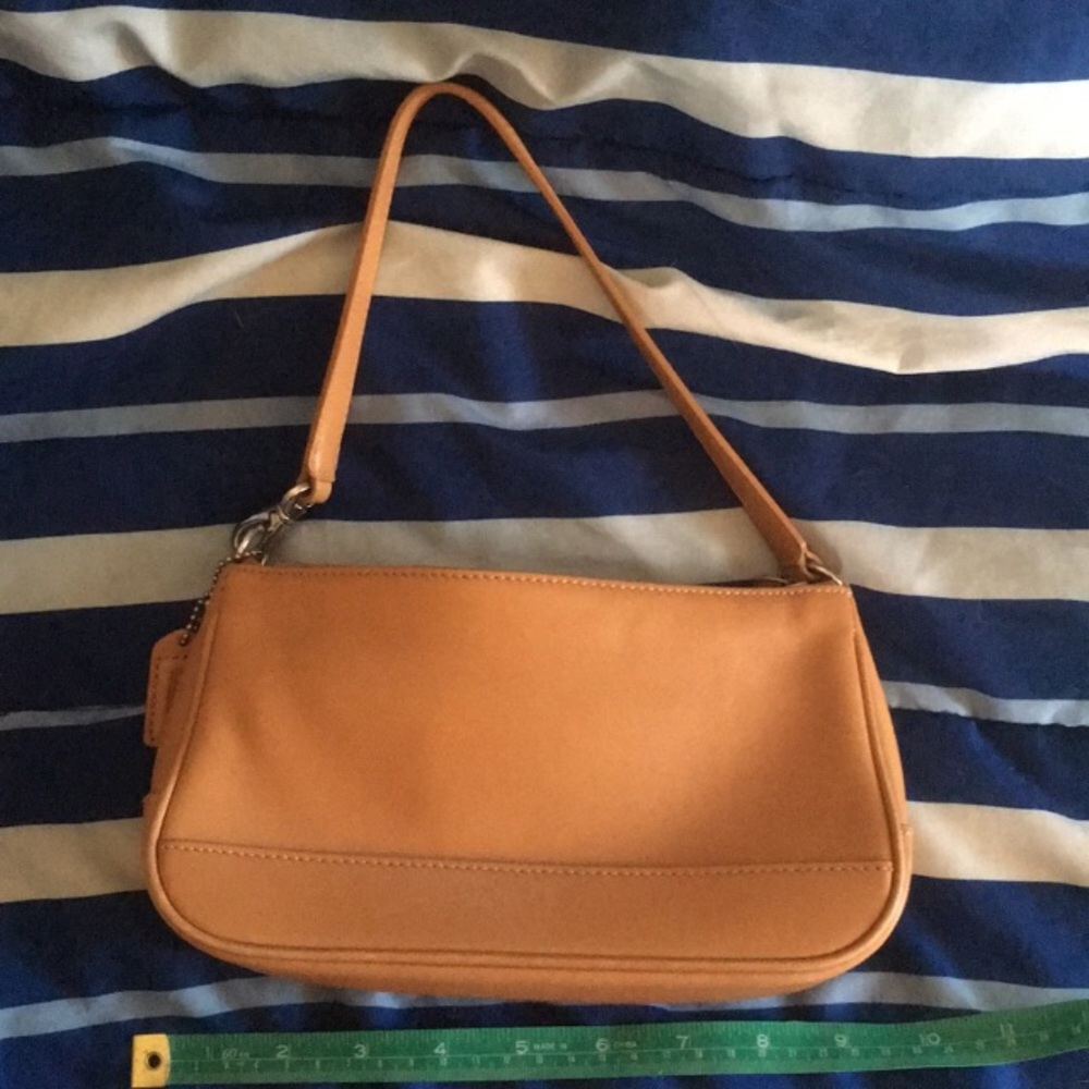 Coach Tan Leather Pochette Bag 7785
